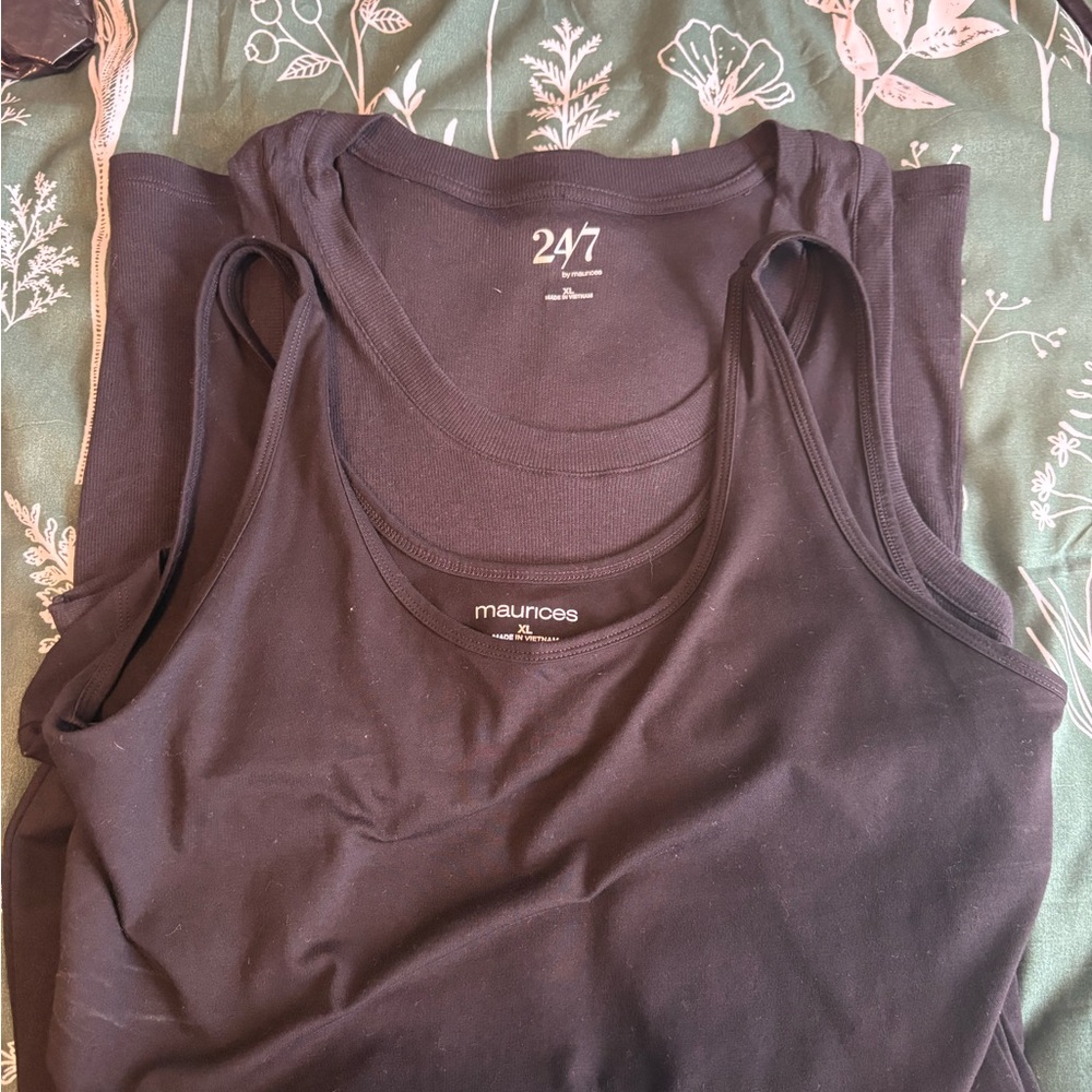 ✨Buy One Get One Free ✨ Two Maurices Black Women's Tank Tops